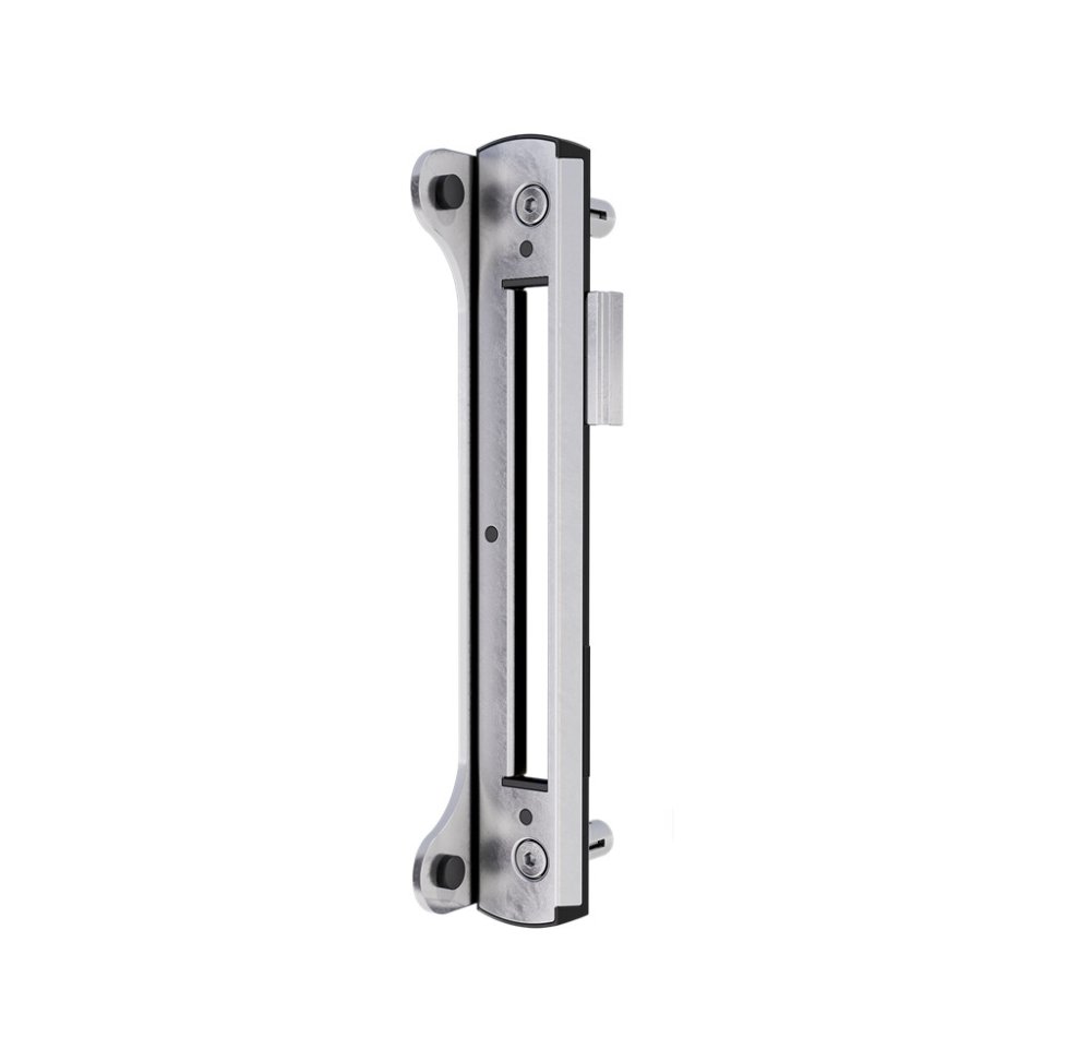Врезная ответная планка из нержавеющей стали для замков Fortylock, Fiftylock и Sixtylock под квадратный - Регулируется от 40 мм до 60 мм - неокрашенный